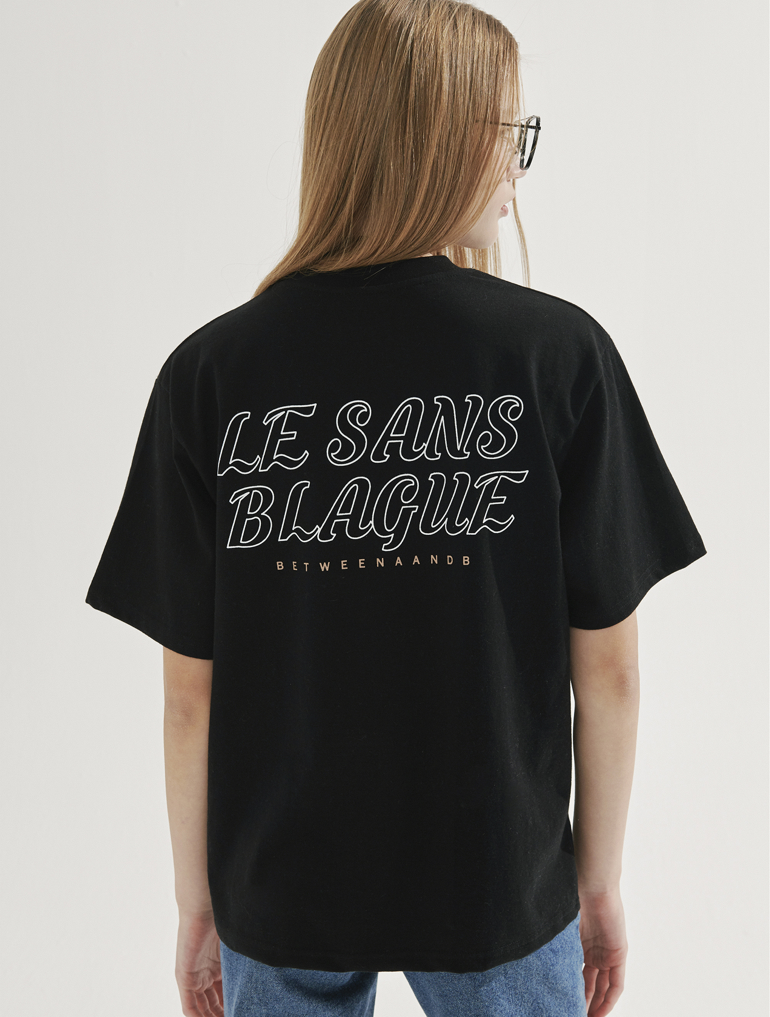L.S.B 프린트 티셔츠 블랙